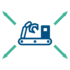Illustration einer Anlage mit Greifarm