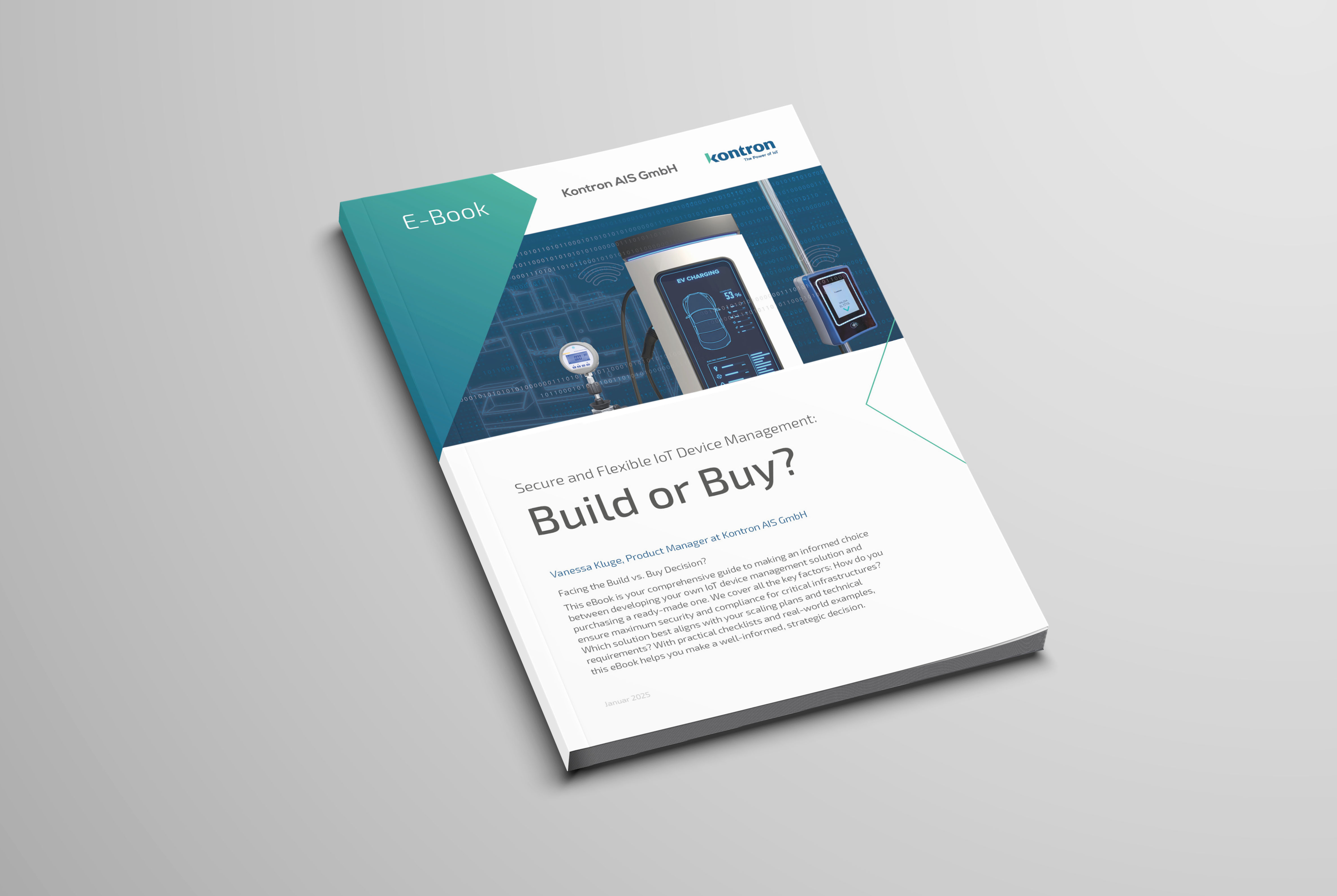 eBook on grey background