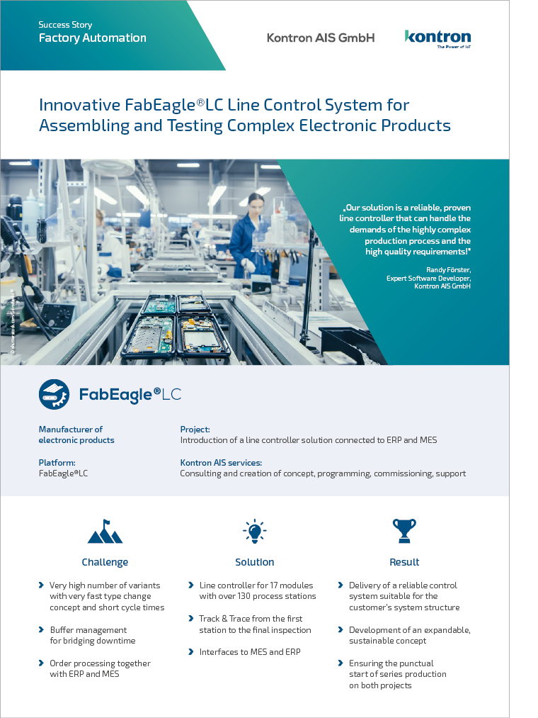 Cover Sheet Success Story Elektronic Production