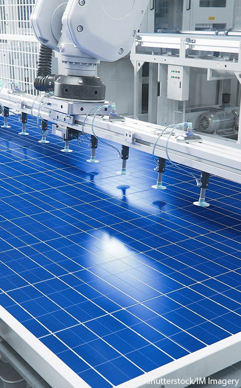 Maschine zur Beschichtung eines Solarpanels