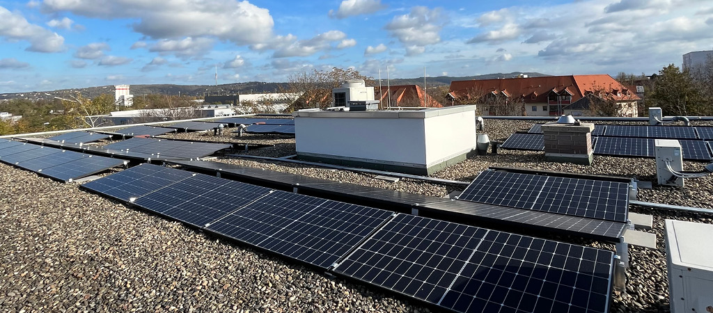 Solaranlage auf einem Dach