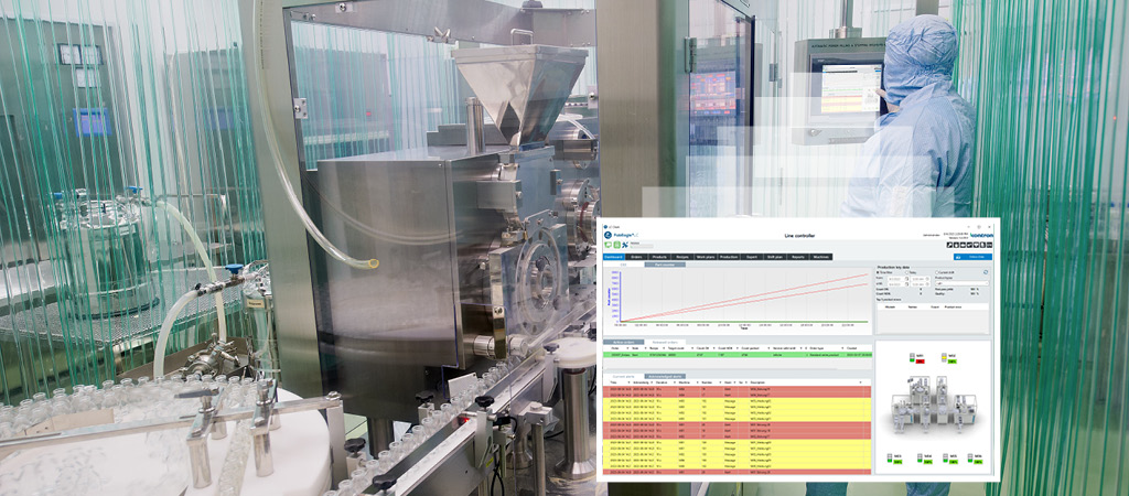 Produktionsumgebung Pharma mit Grafik