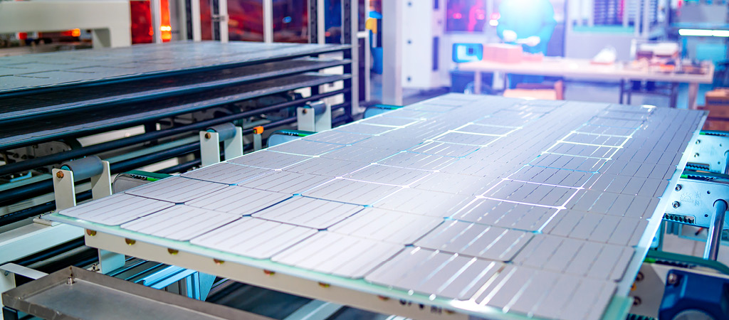 Solarpanel Produktionsanlage